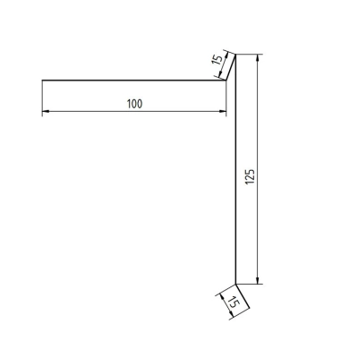 Wiatrownica standard pod pokrycie ( gont / papa ) - dł. 2 mb